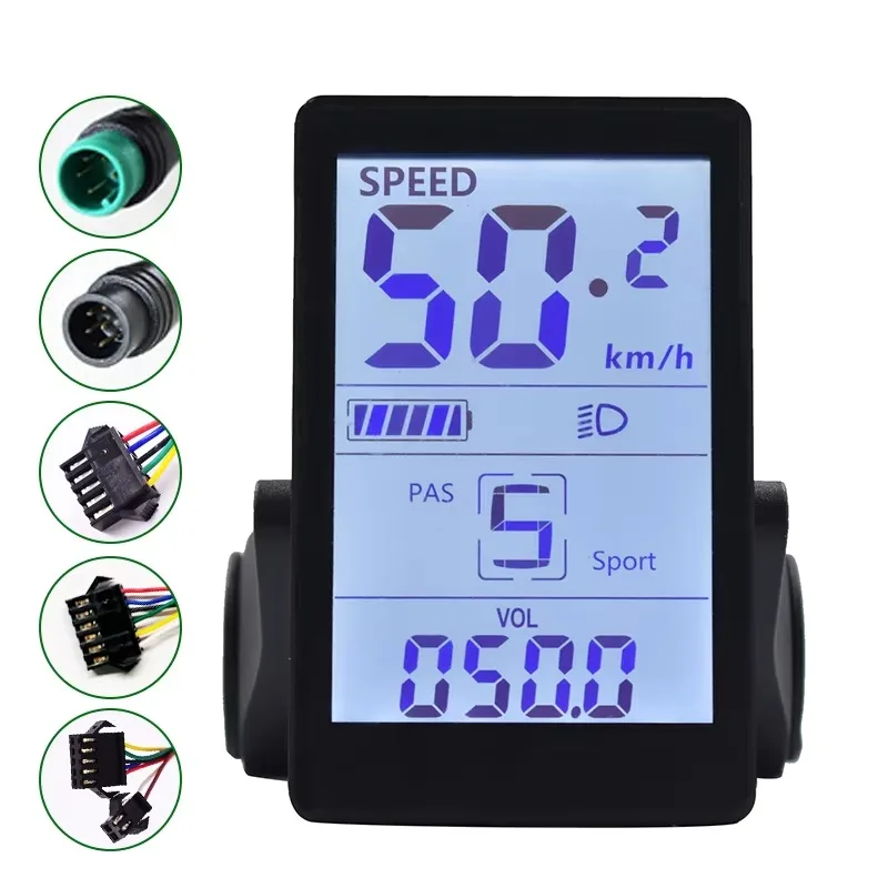 

24V/36V/48V/60V Waterproof Bicycle Computer-Smart Speedometer & Cadence Monitor for Roadbike & MTB Electric Bike Odometer