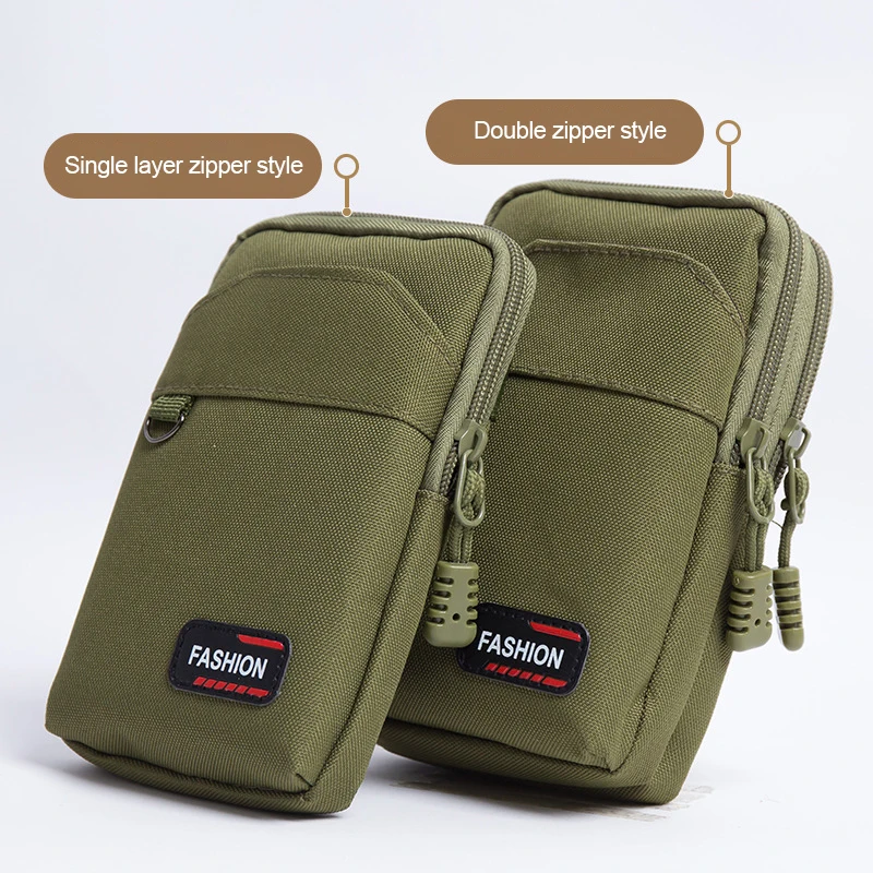 Nylon Tactical Bag Outdoor Molle Waist Fanny Pack Men Phone Pouch Camping Hunting Waist Bag EDC Gear Purses with Hook