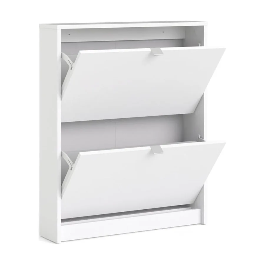 

Яркий белый шкаф для хранения обуви с 2 ящиками