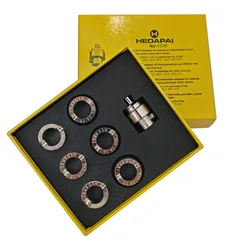 No.5538 Stailess Steel 6 Assort size Watch Case Opener Dies Kit, Watch Back Opening Tools With 5700 Opener Wrench Key Adaptor