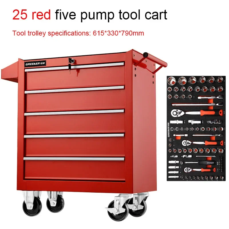 YyhcTool BoxHot Selling Black Tool Cabinet Heavy Duty Tool Box Roller Cabinet Professional Metal Garage Cabinet With Tools