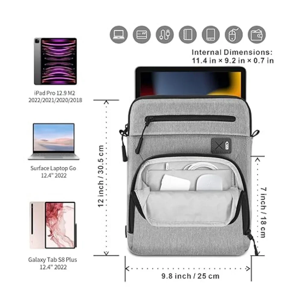 Tablet Shoulder Bag for IPad Pro 12 9 11 Inch Pouch IPad 10th 9th 8th 7th Generation Air 5 4 3 2021 2022 Waterproof Tablet Bag