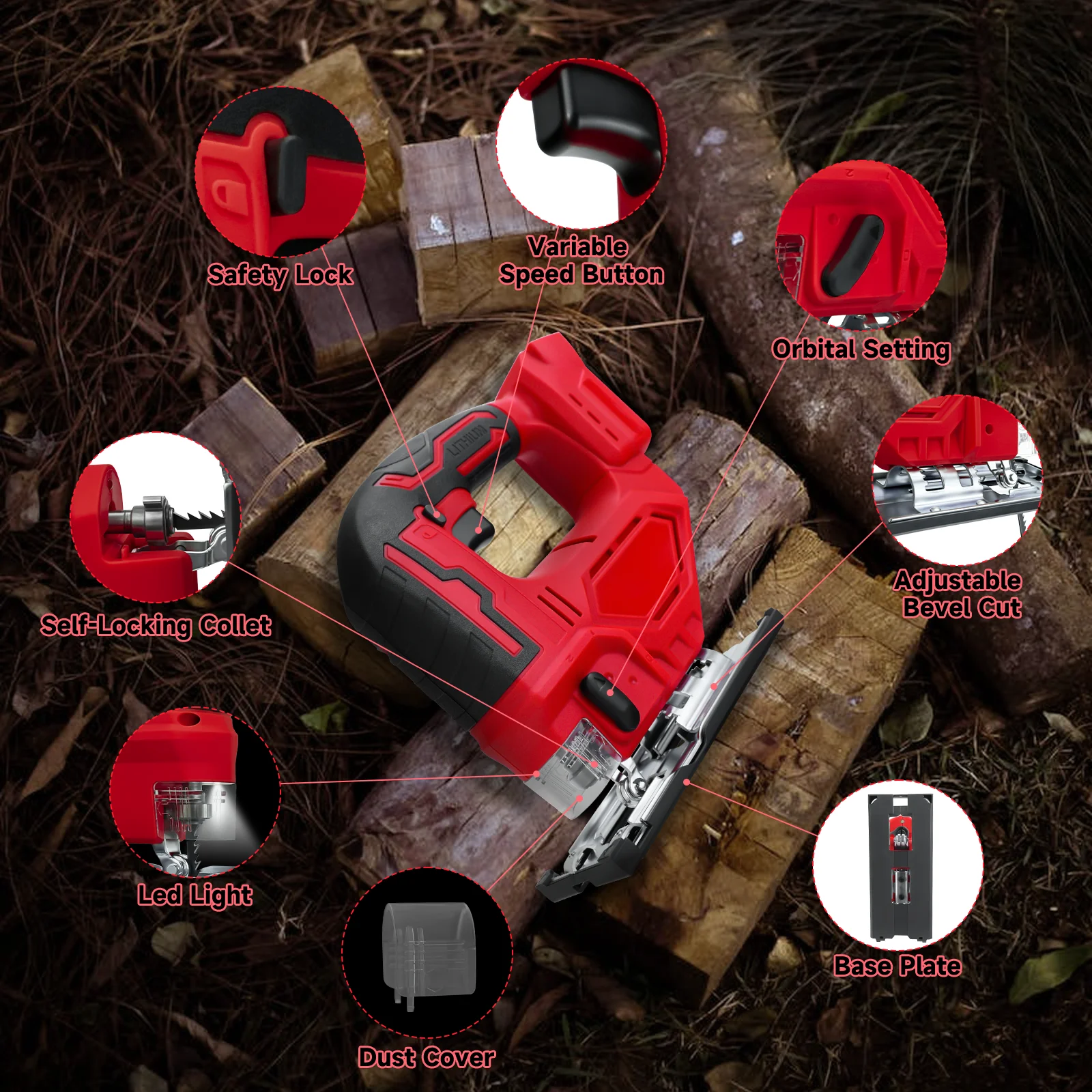 منشار تهزهز كهربائي لميلووكي بطارية 18 فولت 2700 دورة في الدقيقة سرعة متغيرة 3 أوضاع إعداد مداري أداة بانوراما لاسلكية (بدون بطارية)