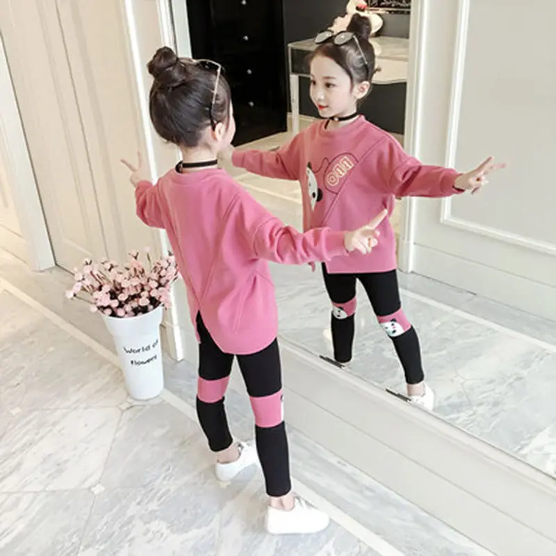 Girls Spring and Autumn Suits 2024 New Style Fashion Sets Baby Girl Clothes Children's Clothing 11 10 9 8 7 6 5 3 2 12 Years Old