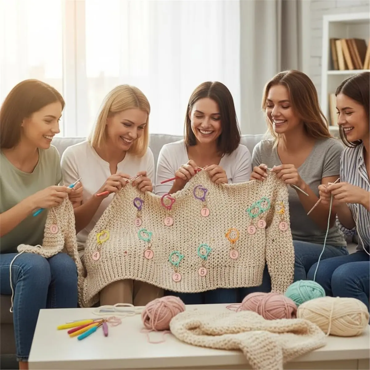 Nouveauté 2026 : 20 marqueurs mignons en forme de chat pour le crochet, marqueurs de progression numérotés 0-9, accessoires de tricot et de crochet sans accrocs