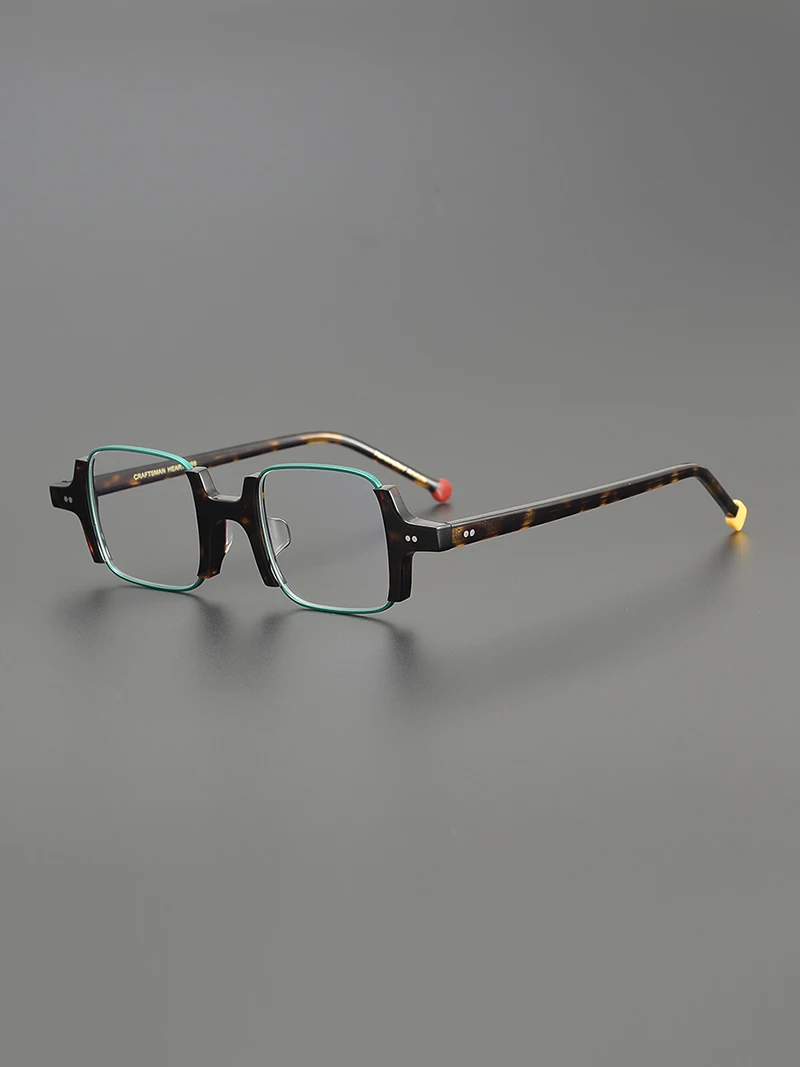 

2025 Limited handmade plate retro glasses frame men's square frame literary and artistic fan youth myopia glasses frame women
