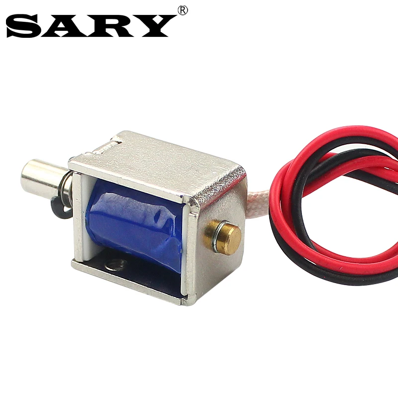 Small DC12V electric lock push-pull  electromagnet mini open frame solenoid coil stroke 4mm magnetic lock