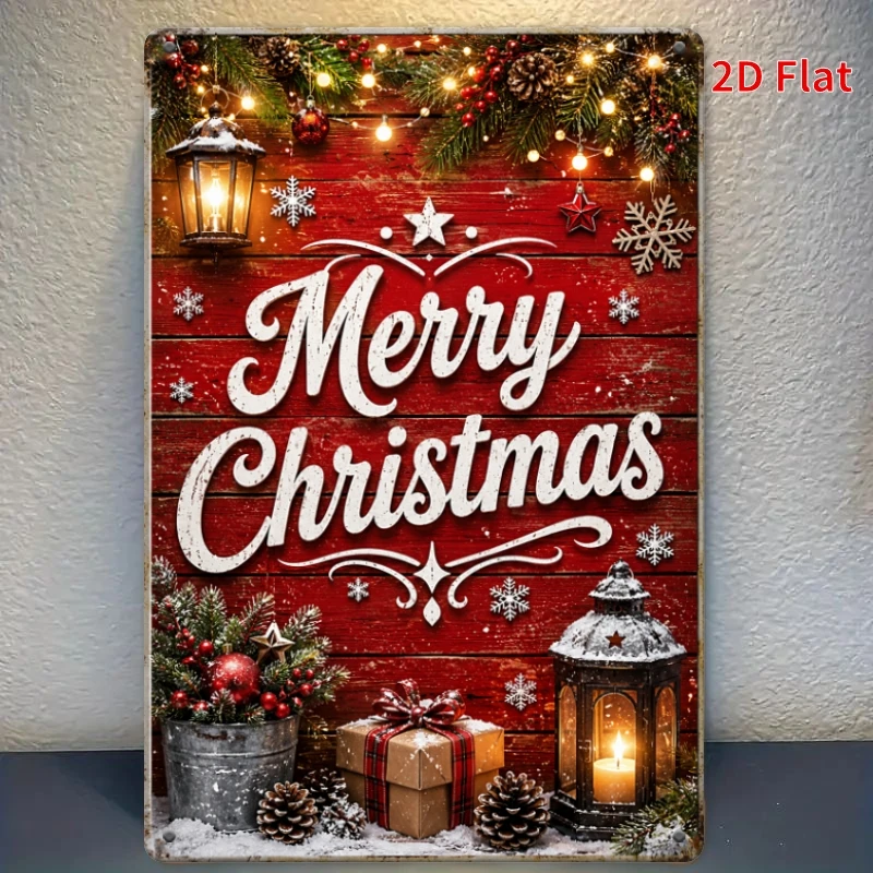 1Pcs 2D Flat Metal Wall Sign 30 x 20 cm, Farmhouse Style Wall Art, Living Room Wall Decoration for Vacation Home Host
