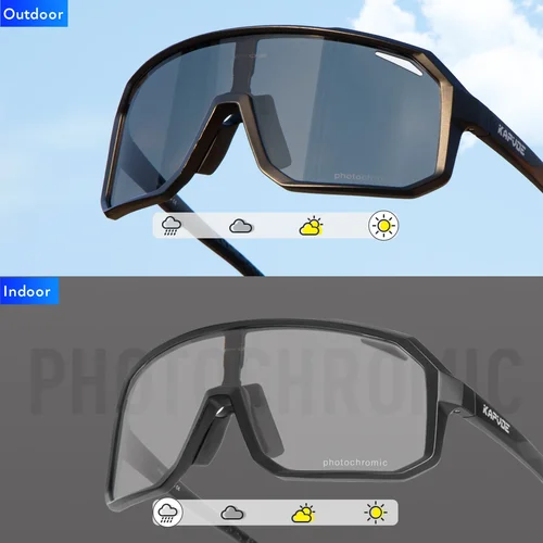 Imagen 2 del producto Kapvoe Gafas de sol fotocromáticas Gafas deportivas para hombres y mujeres Gafas de bicicleta MTB Ciclismo Gafas de sol Gafas de carretera Gafas de bicicleta