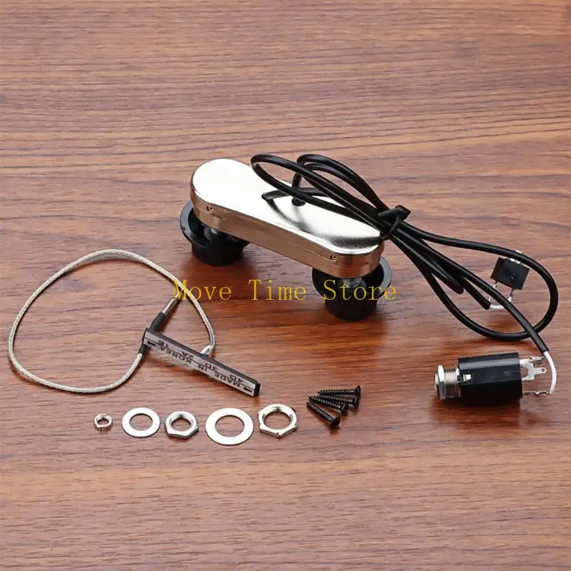 92ME PEPS PEPS Hole Reamer for Violin Accessory Guitar Violin Simple Pickup Piezo Transducer Bridge with Tone Knobs Control