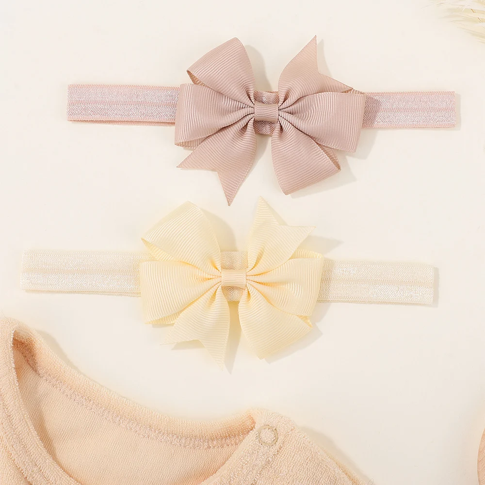 5 قطعة طفلة الدولاب القوس عقال مجموعة النايلون العصابات Bowknot إكسسوارات الشعر للأطفال حديثي الولادة الخريف الشتاء الأطفال