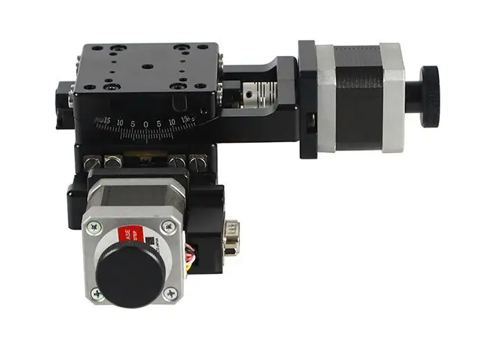 

Motorized XY Electric Goniometer Table Angle Rotary Stage Electric Angle Position Stage Arc Swing Table