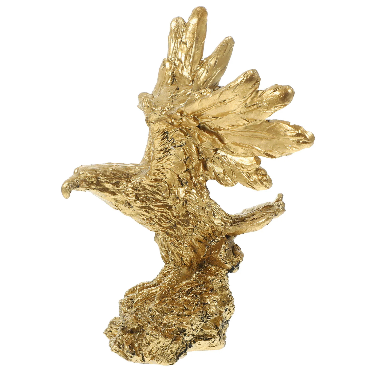 

Gr Exhibition Resin Eagle Figurine naments Cabinet Office Crafts Gifts Tabletop Decor Golden 7137A 0101 Small Size Desktop