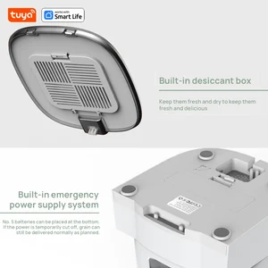 2 مغذيات أوتوماتيكية للقطط من Cat WiFi، موزع طعام للقطط سعة 4 لتر مع التحكم في التطبيق، أوعية مزدوجة من الفولاذ المقاوم للصدأ، أجهزة إنذار منخفضة الاستهلاك أفضل 6 أجهزة لسرقة Wifi للمبيعات - رقم 6