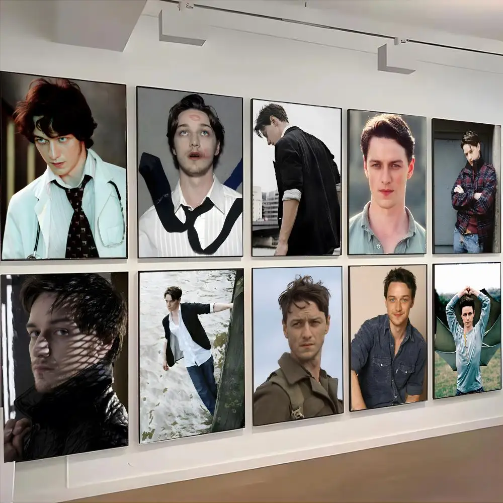 James McAvoy Actor Portrait Poster Self-adhesive Advanced Aesthetic Printing Paper Wall Art for Living Room Home Decor