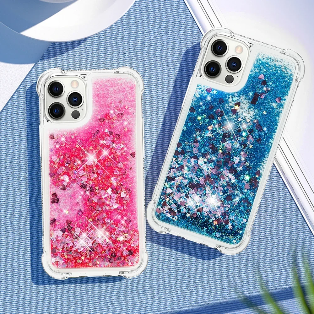 

Suitable for Samsung Galaxy S23 FE S22 Ultra S21 Plus S20 FE Transparent Dynamic Liquid Sand Flash Full Package Phone Case