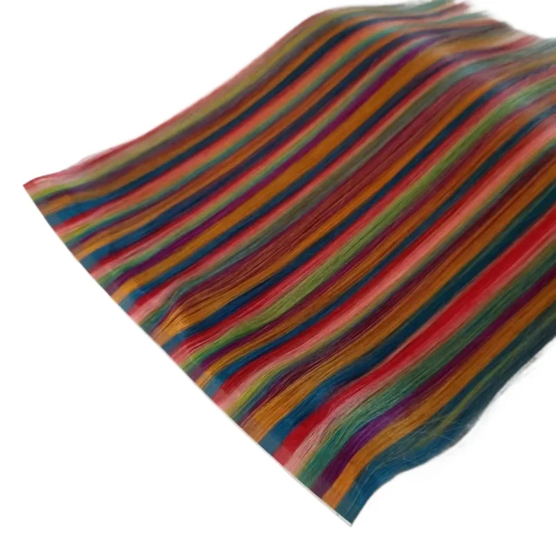 Perforated belt hair, double-sided sand clip, middle hole, side hole braid hair, two gears of goods, height range, rainbow color