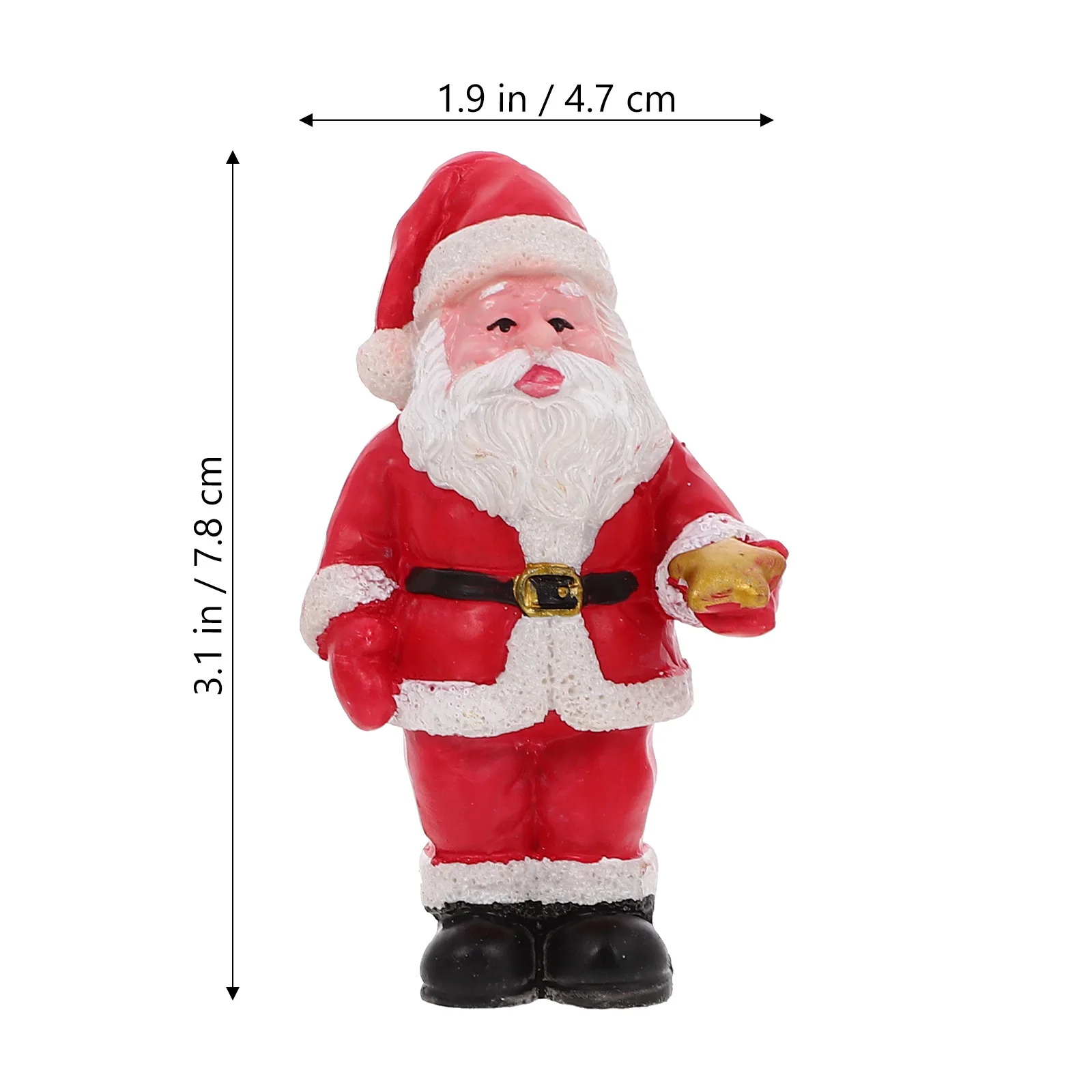1Set Resin Christmas Miniature Figurines Festive Decor Santa Snowman Tabletop Ornaments Gifts Miniature Santa Figurines