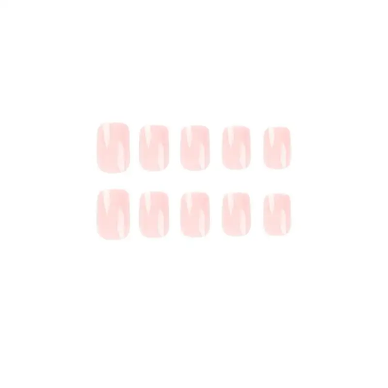 Glossy Artificial Press On Fake Nail Red Green Long Square False Nails For Design Full Cover Tips Manicure Tool