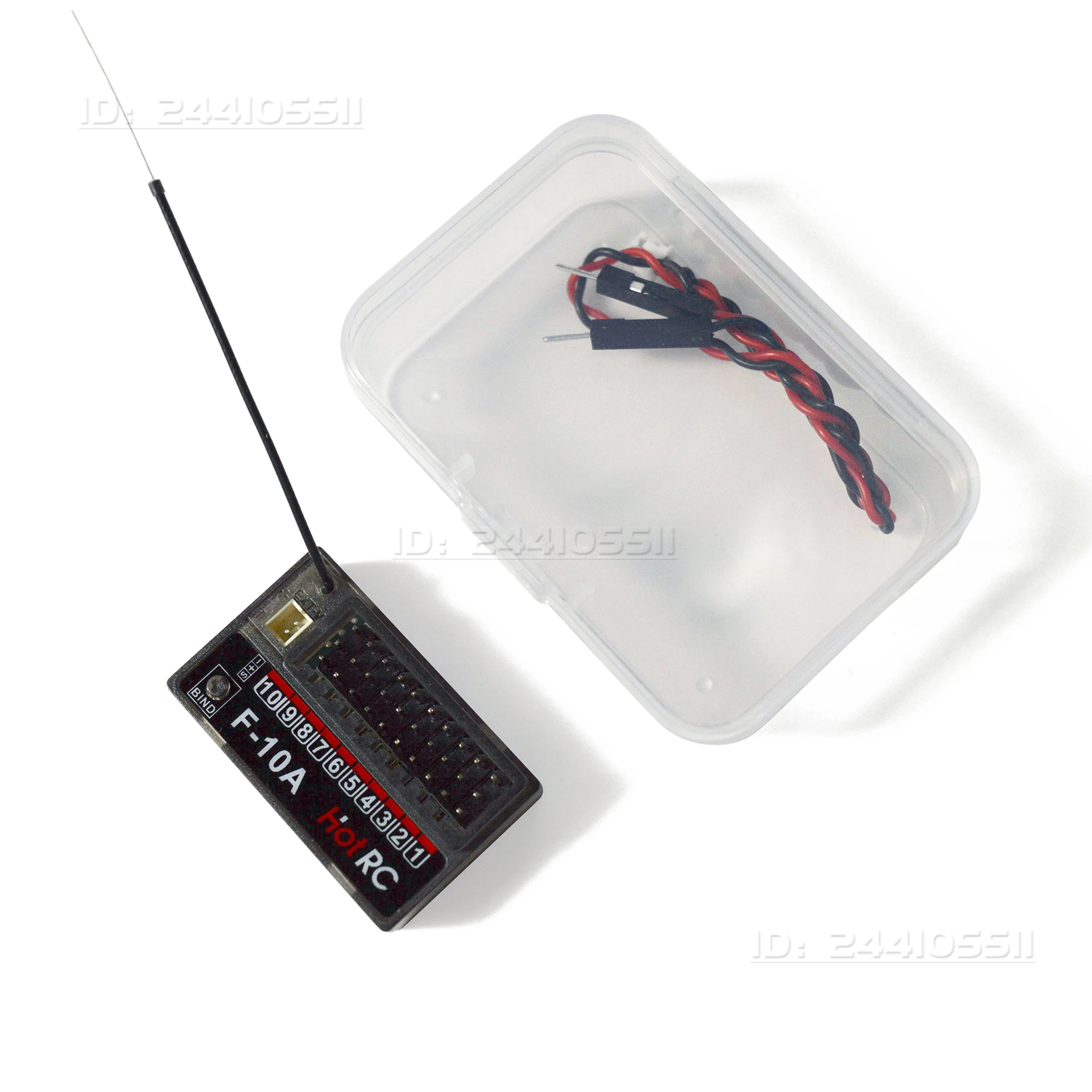 HotRC F-10AT F-01AT F-08AT F-06AT F-04AT F-04BT 4/6/8/10CH 2.4G Gyro Receiver  Voltage Return Lamp Control for RC Car Plane Boat