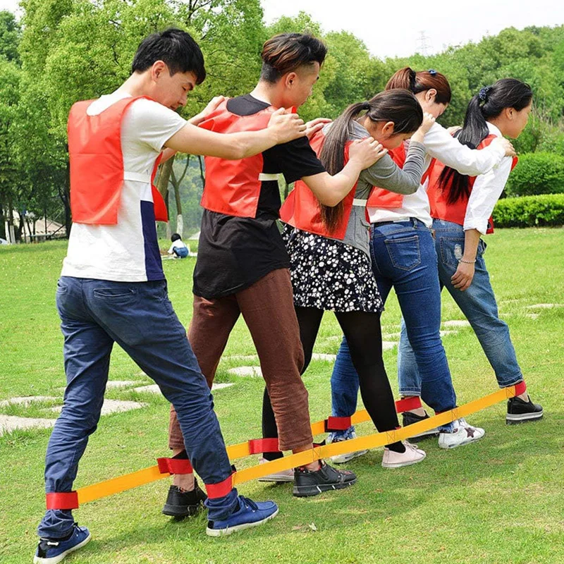 Giant Footsteps 3/4/5/8/10 Legged Race Bands For Adults And Kids Team Building Games Fun Outdoor Group Activities Sports