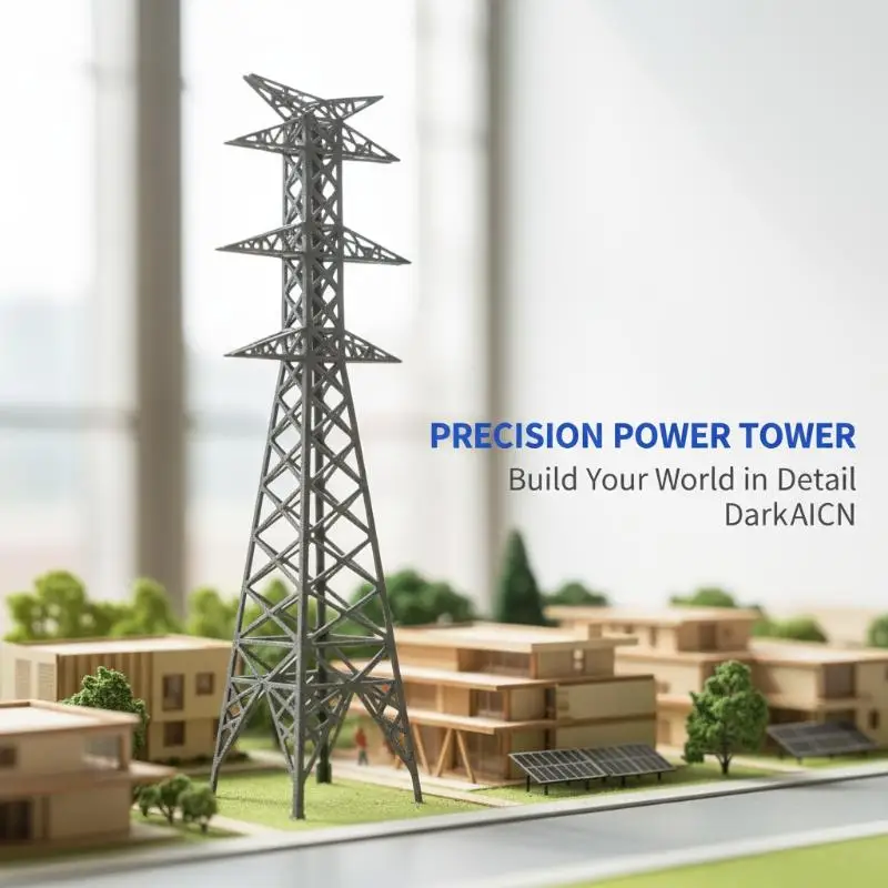 Mini ABS Electric Power Tower Model 1:100 1:200 High Voltage for Science Fair DIY Classroom Scenery