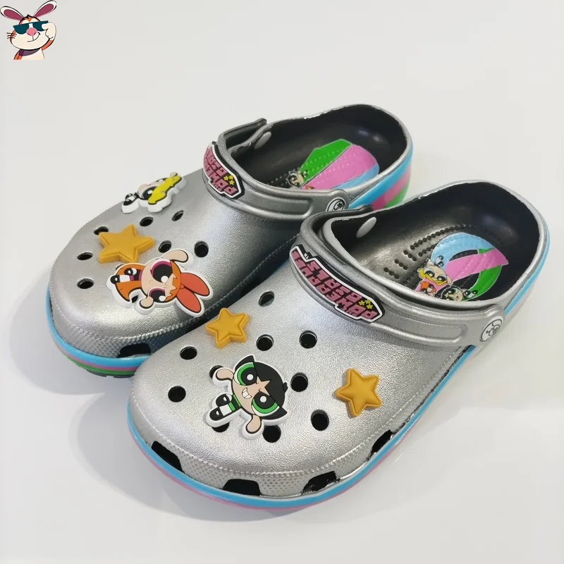 

Flying Policewoman Super Cute Printing Summer Children's Cave Shoes Slippers Sandals Parent Child Outdoor Beach Leisure Shoes