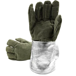 1000°C Aluminum Foil Heat Insulation Gloves High Temperature Working Flexible Anti-scald Glove Fire Protection Industrial Gloves