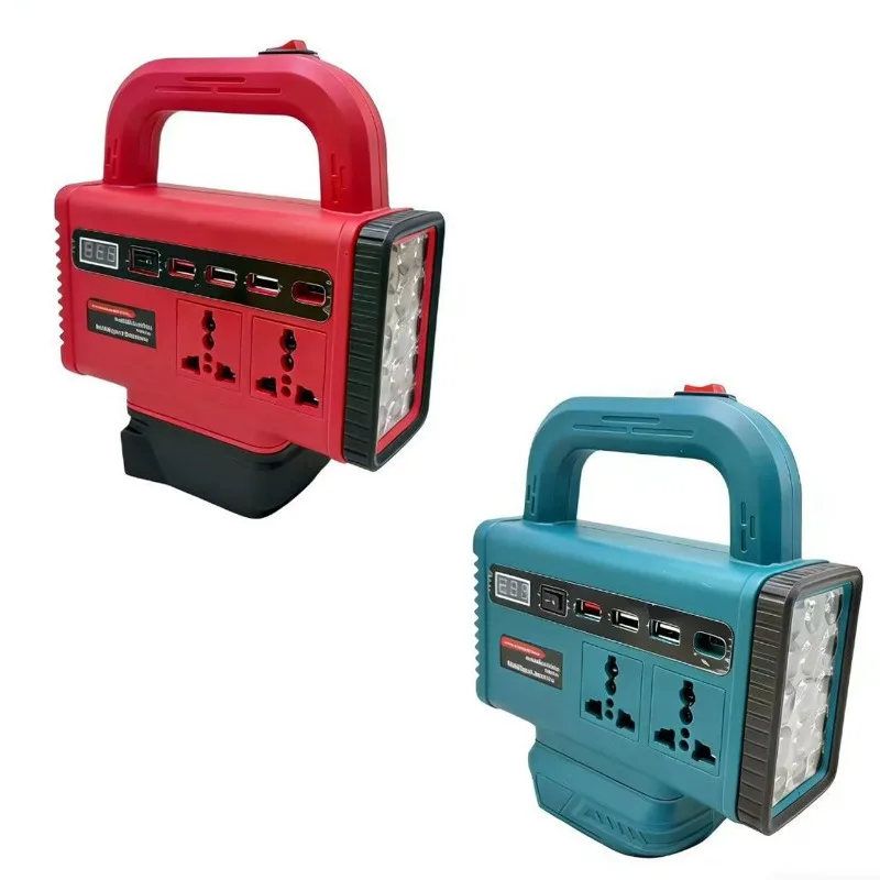 

Portable Smart Inverter Multifunctional LED Inverter Compatible for Makita/Milwaukee 18V Li-ion Batteries with USB Type-C Port