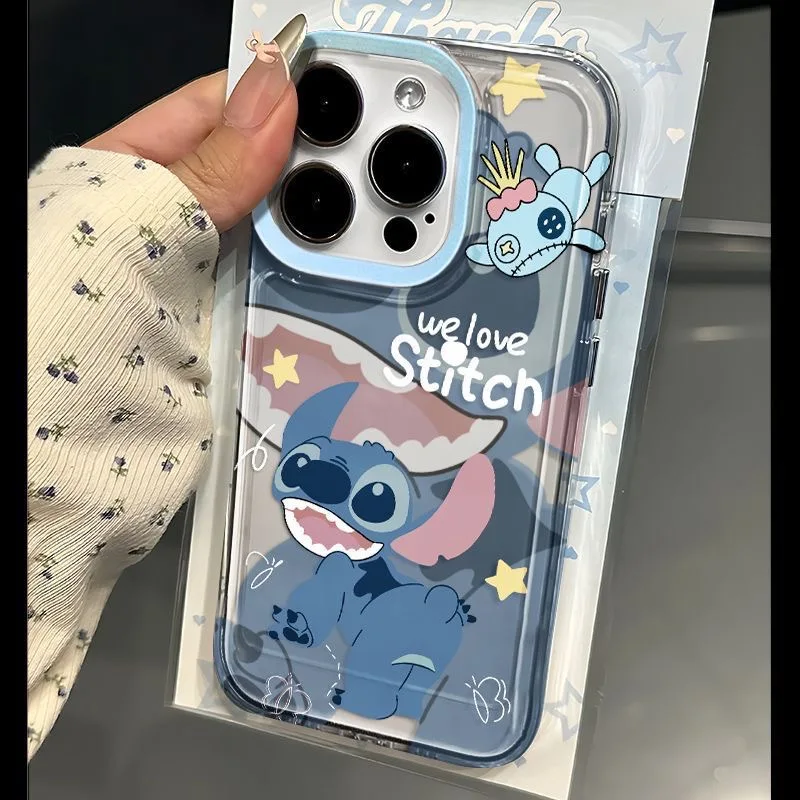 Disney New Stitch Clear Space Phone Case For Xiaomi Mi 10 10T 11 11Lite 12 12Lite 12T 13 14 Poco F4 F5 X4 X5 M45 Pro 5G Cover