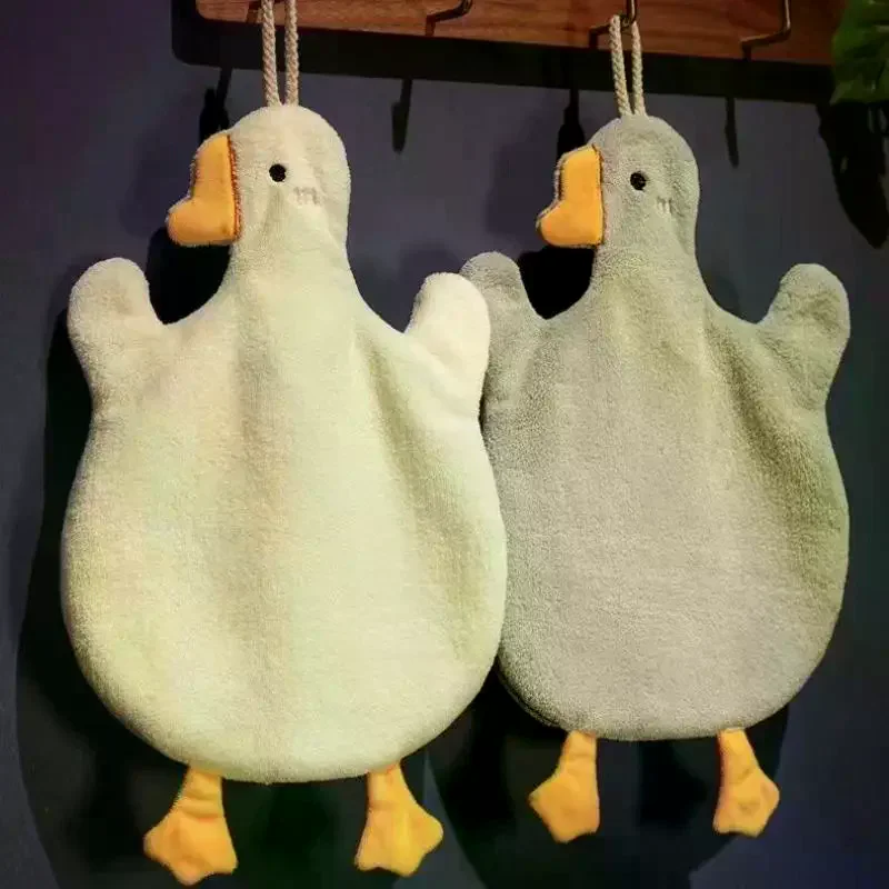 1 قطعة الكرتون أوزة منديل اليد معلقة منشفة اليد امتصاص الماء منشفة اليد لوازم المطبخ والحمام #4