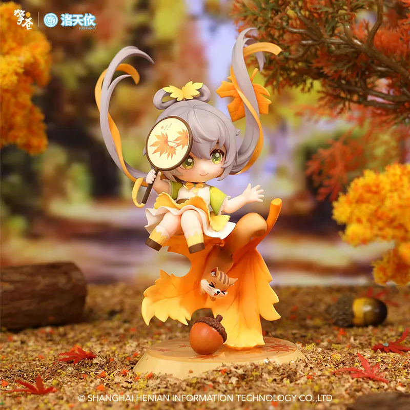 

Qingcang Luo Tianyi Chibi Figure Authentic Autumn Leaf Theme Virtual Idol Desktop Decoration Ornament For Anime Collection Fans
