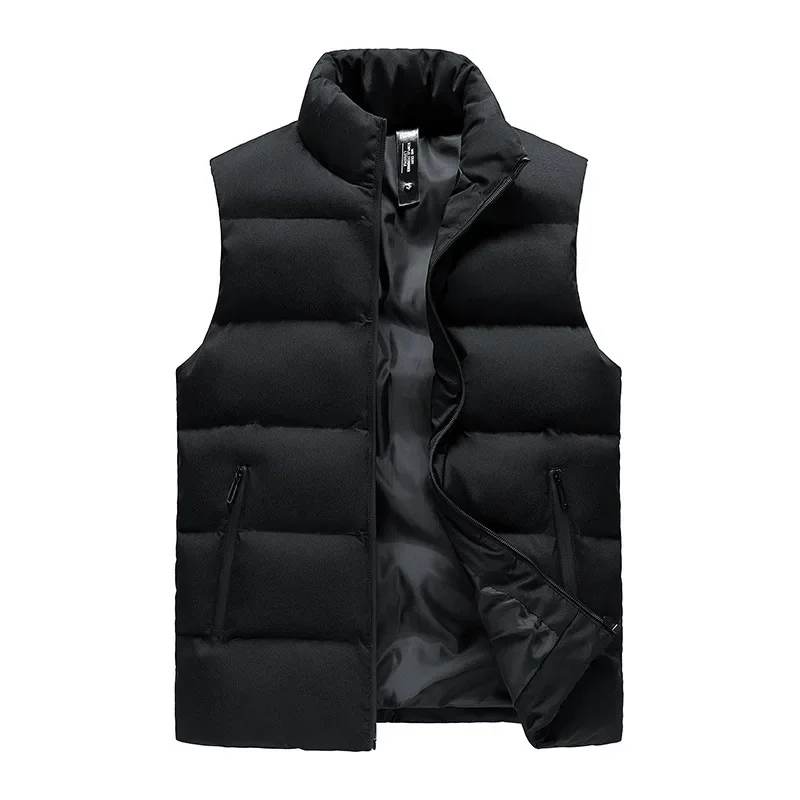 Wholesale Cross-Border Autumn Winter Vest Men's Trendy Shoulder Vest Thickened Warm Vest Youth Sleeveless Sporty