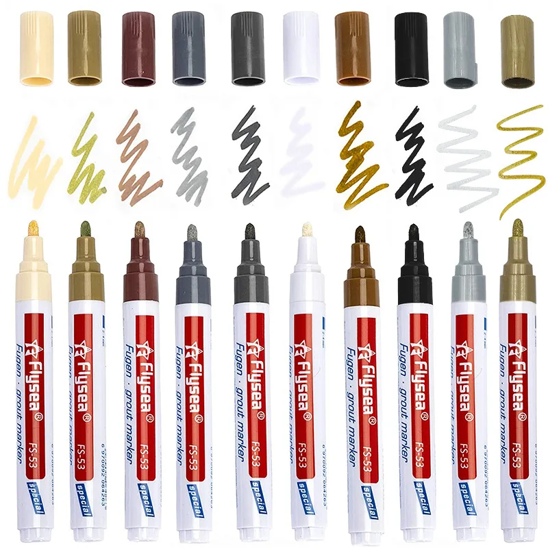 Waterproof Nail Gel Pen Permanent Wall Grout Restorer Pens Repair Marker Grout Tile Pen Restorer Pen Repair Floor Manicure Tool