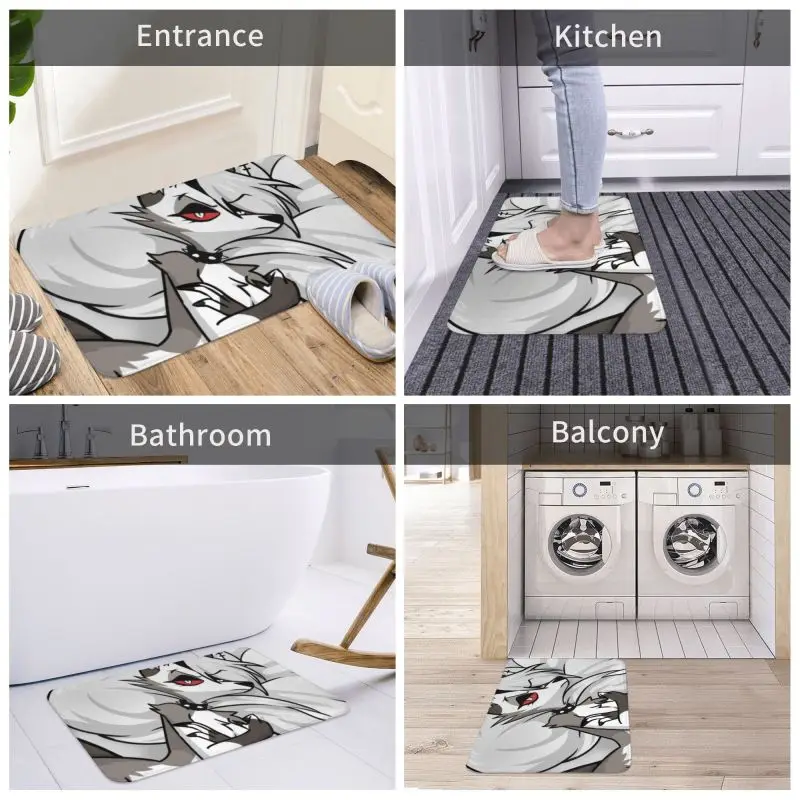 Helluva Loona Buddy Door Floor Kitchen Bath Mats Anti-Slip Outdoor Doormat Bedroom Balcony Entrance Rug Carpet Footpad