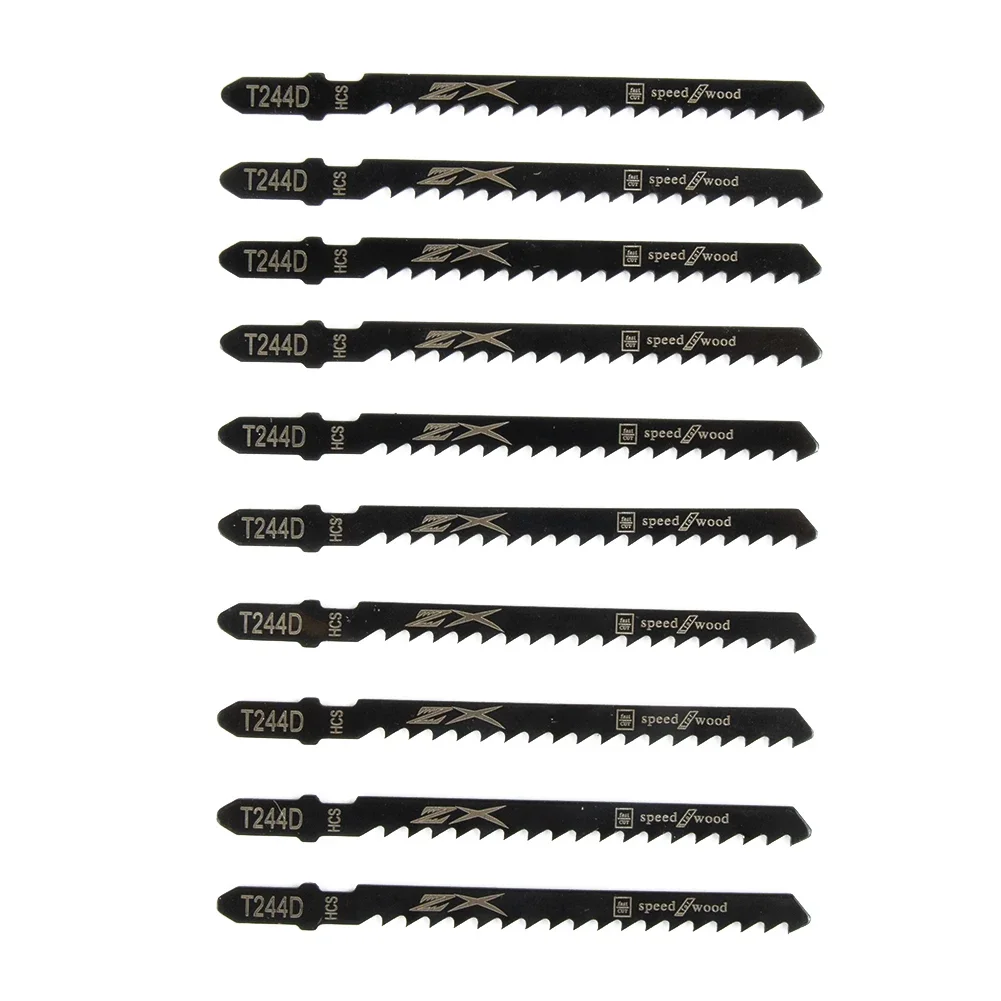 10Pcs Jig Saw Blades Set HCS Assorted Saw Blades T144D T244D For Wood Fast Cutting Jigsaw Blades Woodworking Tool