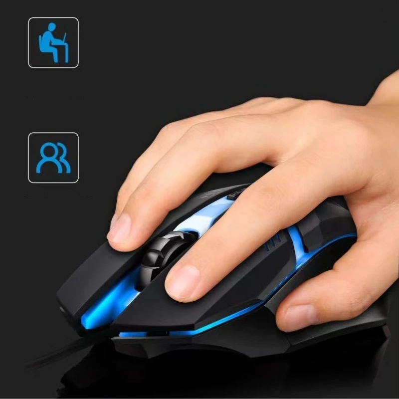 ماوس سلكي USB LED ملون مضيء زر ماوس الألعاب لألعاب الكمبيوتر المكتبي والكمبيوتر المحمول الفئران DPI1200 RGB ماوس مريح #5
