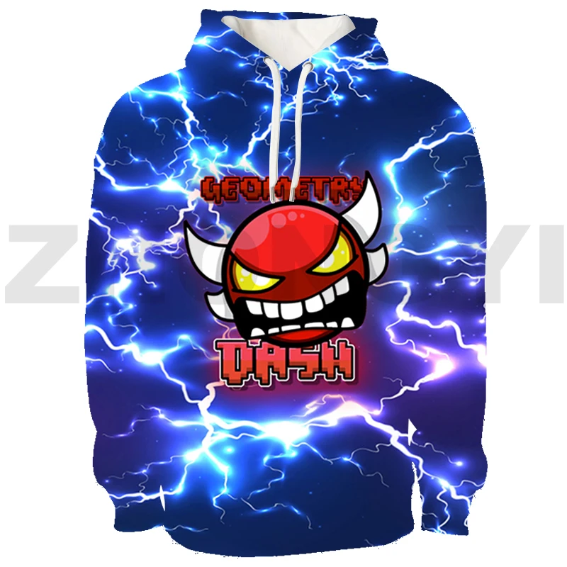 

Anime Angry Geometry Dash Casual Sweatshirts Men Women Hoodies Oversized Pullovers Streetwear Hip Hop Couple Clothes Long Sleeve