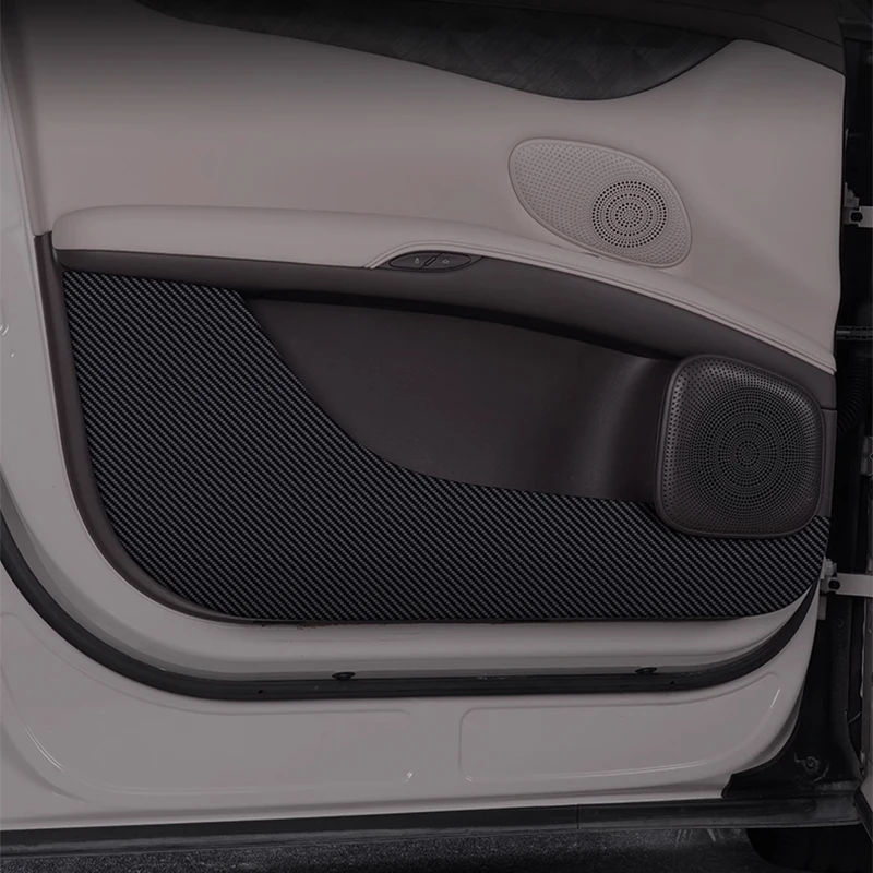 

For IM6 IM LS6 MG IM6 2024 2025 2026 Car Door Anti Kick Pad Carbon Fiber Leather Texture Anti Dirt Protective Sticker Accessory