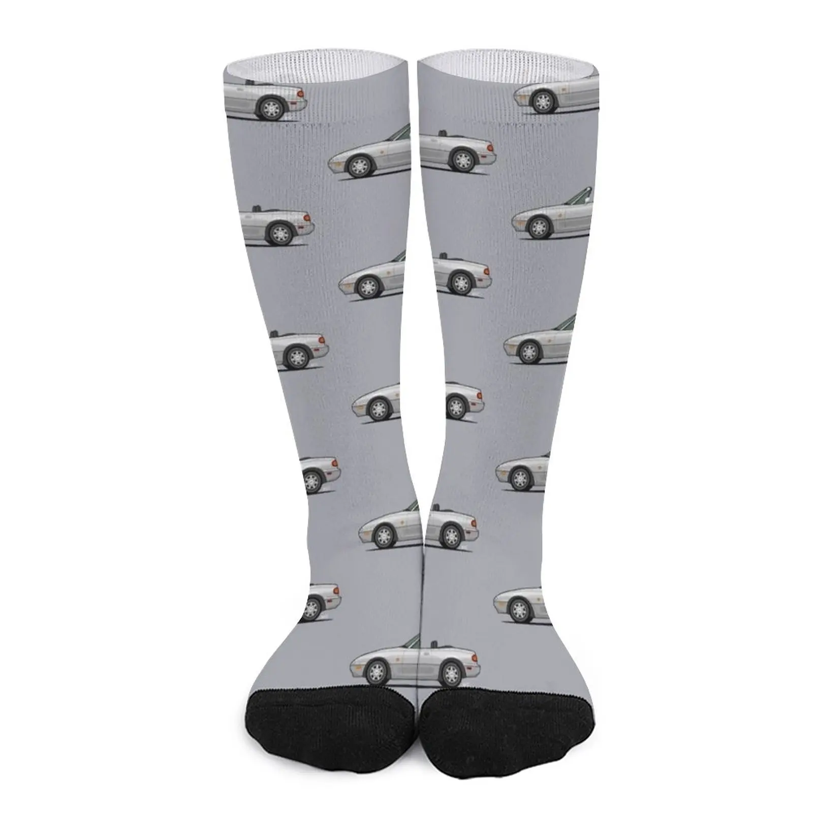 NA MX-5 / Miata / Eunos Single drawing SILVER Socks socks Men's sports socks for men