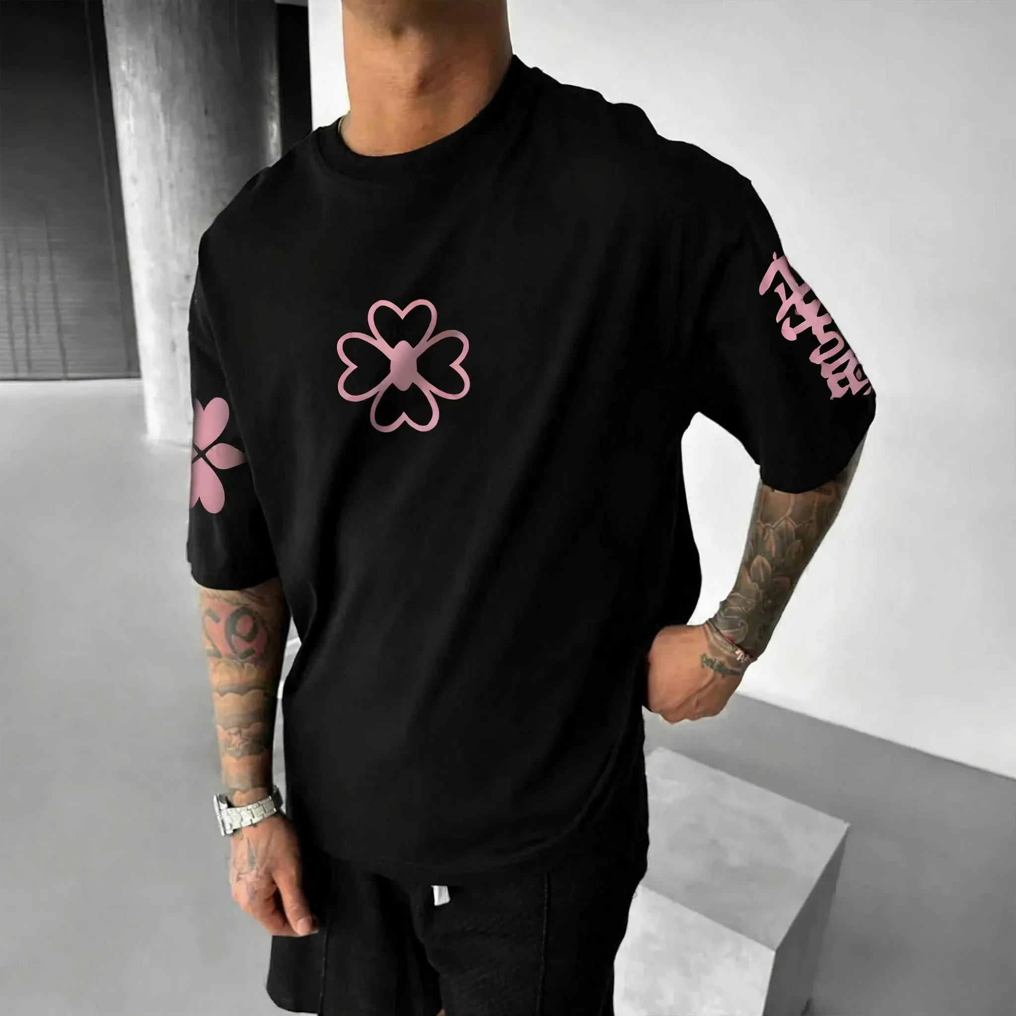 شيطان القاتل أنيمي كانروجي ميتسوري مطبوعة القطن تي شيرت 2026 الرجال الصيف جديد الهيب هوب العصرية عادية اليومية Y2K الوالدين والطفل #2