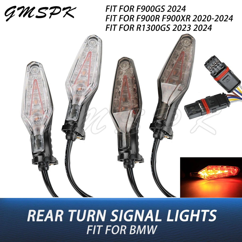 

Motorcycle Rear Turn Signal LED Indicator Lights Fit for BMW F900R F900XR 2020-2024 F900GS R1300GS 2024 Blinker Flashing Lamp