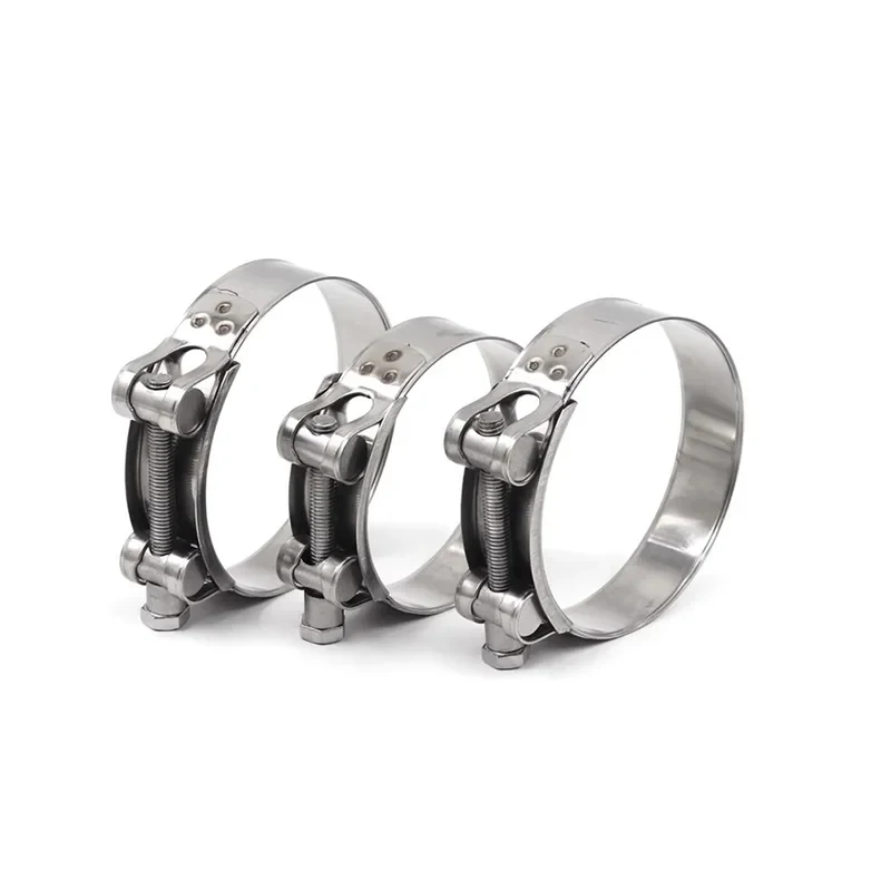 

304 Stainless Steel Thickened Heavy Duty Pipe Clamp / Strong Hose Clamp Throat Clamp for Water Gas Pipe Fixing