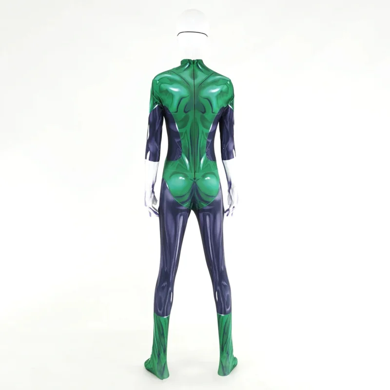 2025 New Green Lantern Costume Women Superhero Zentai Suit Ladies Cosplay Jumpsuit for AdultQAQ1