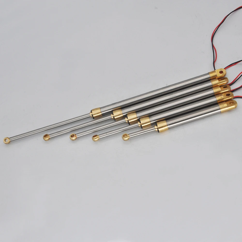 Metalen Duwstang 35/55/70/90/120mm Slag Elektrische Simulatie Hydraulische Cilinder voor RC Auto Graafmachine en Robot Model Speelgoed Onderdelen