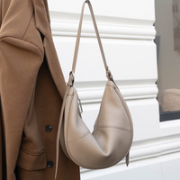 Hifashion Vintage Genuine Leather Half Moon Shoulder Bags For Women 2025 Luxury Designer Crossbody Shopper Hobo Ladies Handbags