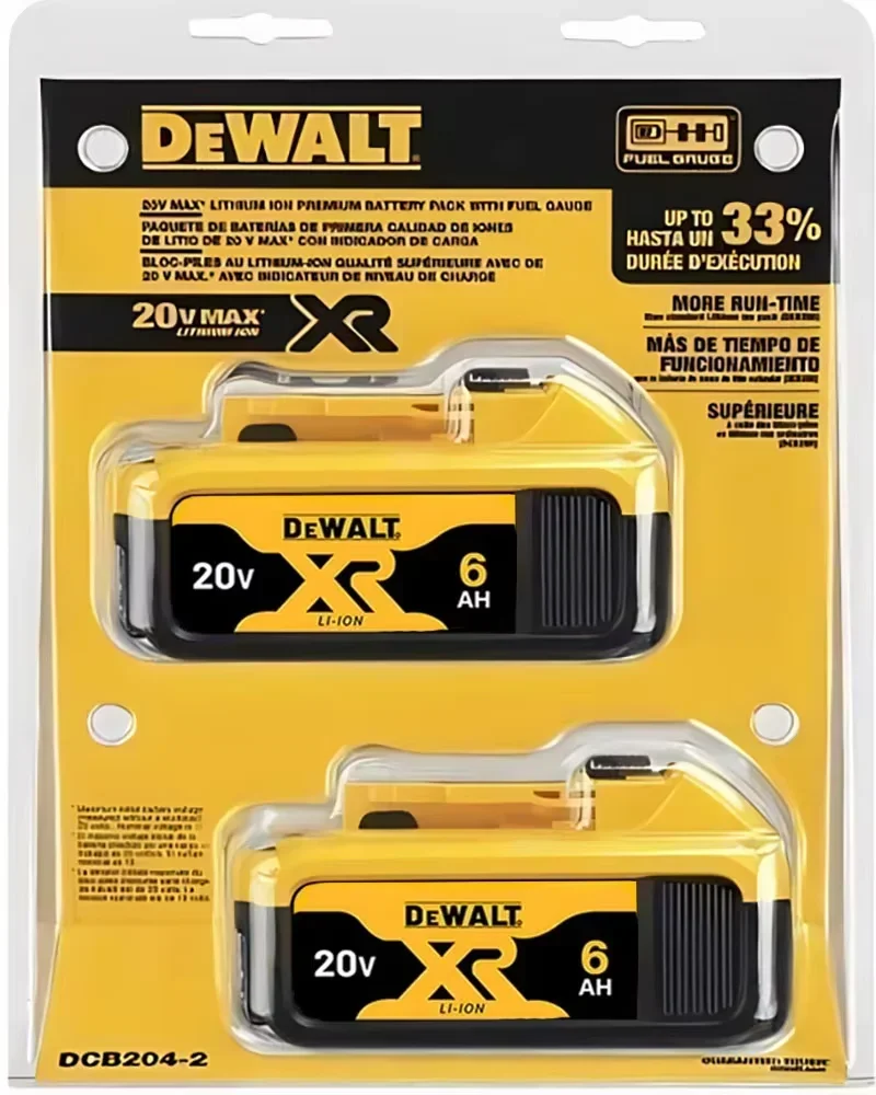 100% オリジナル本物の Dewalt 20V バッテリー、Dewalt コードレス電動工具バッテリー 2AH 5AH 6AH DCB200 充電式バッテリー