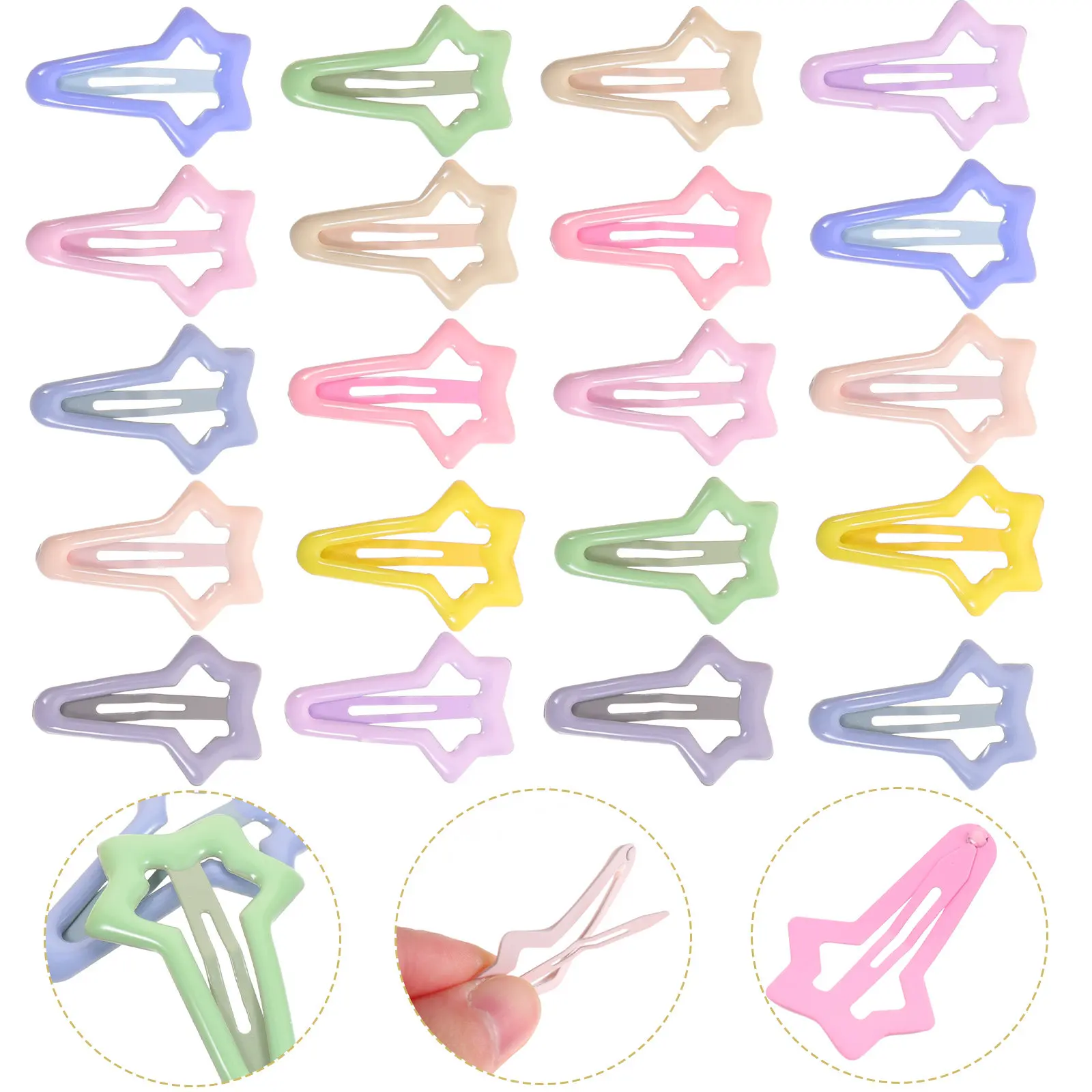 

20 шт. милых кремовых заколок для волос для девочек, стильные заколки-зажимы, идеально подходят для нарядов маленьких девочек, украшение для волос на вечеринки и мероприятия