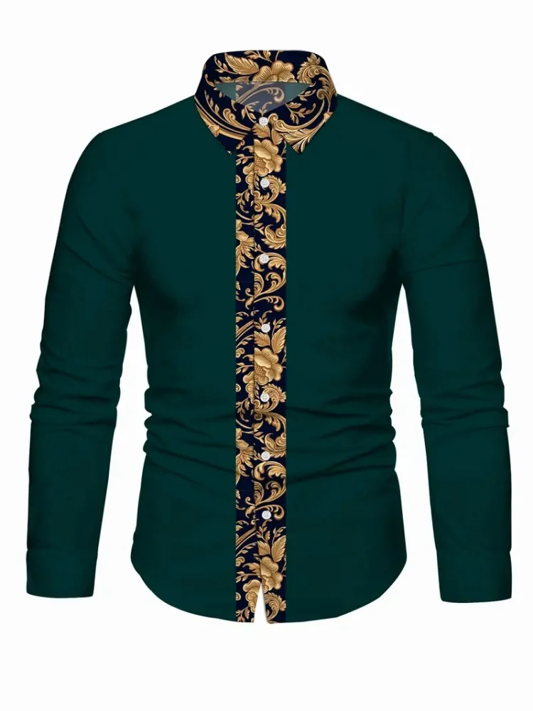 2025 남성 봄, 여름 캐주얼 긴팔 셔츠/남성 옷깃 버튼 슬림 캐주얼 셔츠 대형 XS-6XL 고품질