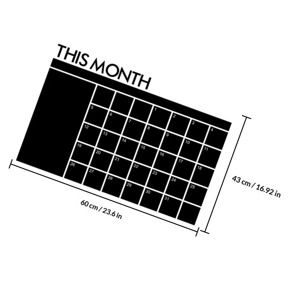 Wygodna tablica kalendarzowa z możliwością wymazywania, zdejmowany planer, wielofunkcyjne akcesorium do planowania, notatek, do użytku wszędzie.